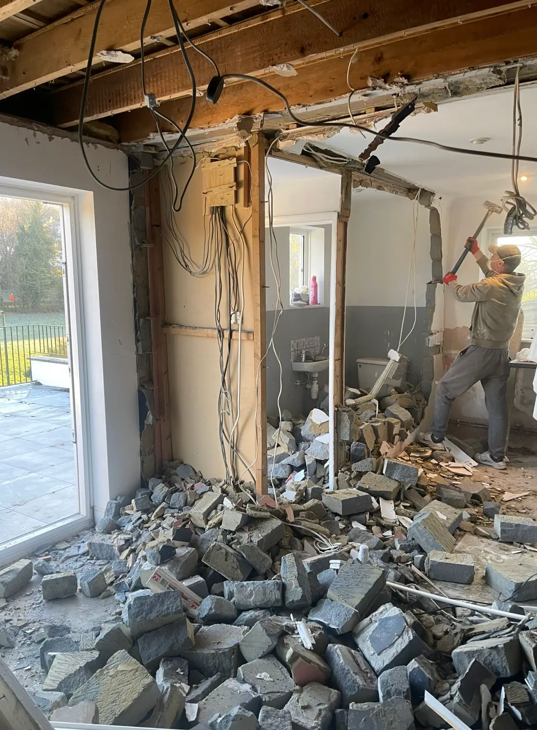 Ground Floor Reconfiguration, Strip-Out Stage — GML Construction project in progress